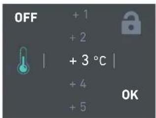 OFF +1 +2 +3 °C | +4 +5 OK