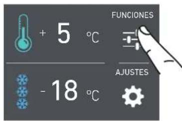 + 5 °C - 18 °C FUNCTIONES AJUSTES