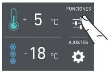 + 5 °C -18 °C FUNCTIONES AJUSTES