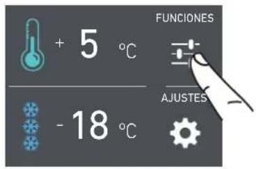 + 5 °C - 18 °C FUNCTIONES AJUSTES