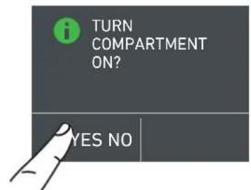 TURN COMPARTMENT ON? YES NO