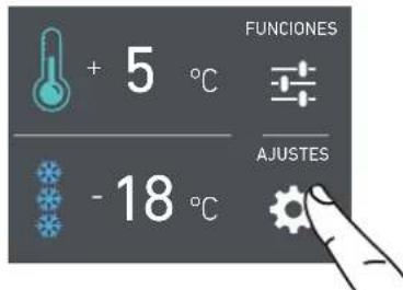 FUNCIONES + 5 °C - 18 °C AJUSTES