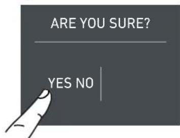 ARE YOU SURE? YES NO