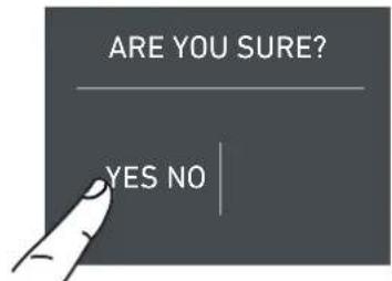 ARE YOU SURE? YES NO