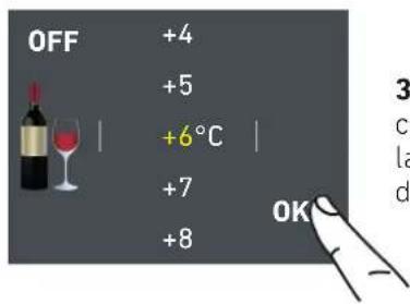 Fulgor Milano F7IBW24O2-R - Modificar la temperatura de los compartimentos. - 4
