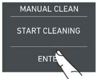 MANUAL CLEAN START CLEANING ENTE