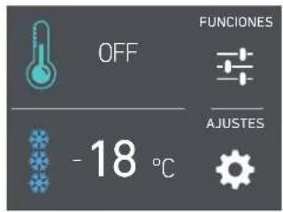 OFF FUNCIONES - 18 °C AJUSTES