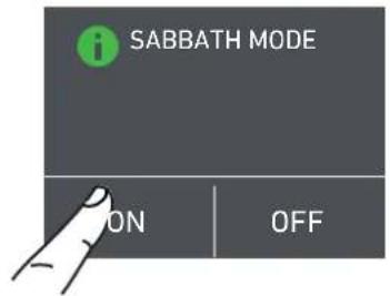 SABBATH MODE ON OFF