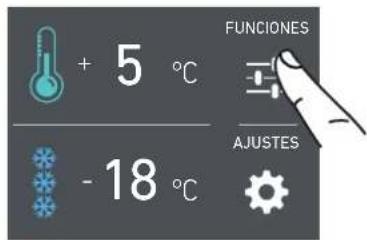 + 5 °C - 18 °C FUNCIONES AJUSTES
