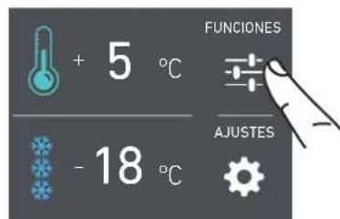 + 5 °C - 18 °C FUNCTIONES AJUSTES