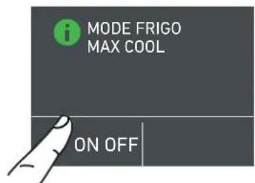 i MODE FRIGO MAX COOL ON OFF