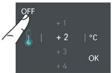 OFF + 1 + 2 | °C + 3 + 4 OK