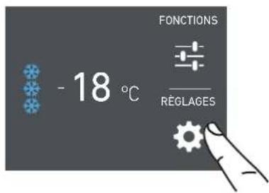 - 18 °C FONCTIONS RÉGLAGES