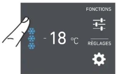 - 18 °C FONCTIONS RÈGLAGES