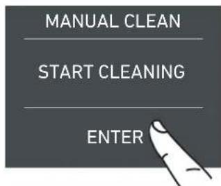 MANUAL CLEAN START CLEANING ENTER