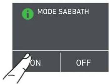 MODE SABBATH ON OFF
