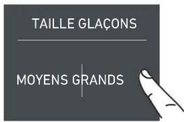 TAILLE GLAÇONS MOYENS GRANDS