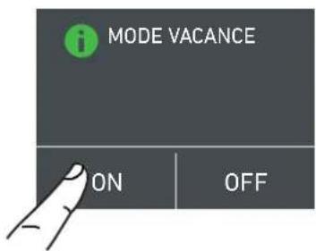 MODE VACANCE ON OFF