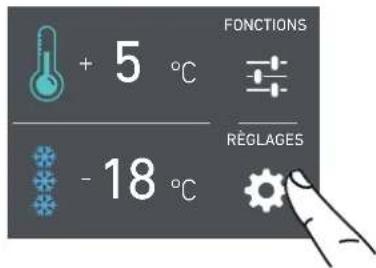 + 5 °C - 18 °C FONCTIONS RÉGLAGES