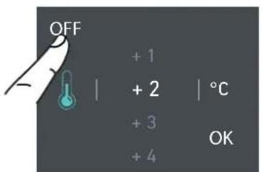 OFF + 1 + 2 | °C + 3 + 4 OK