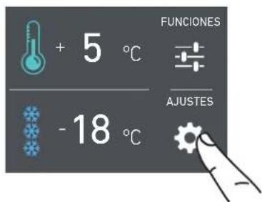 + 5 °C -18 °C FUNCTIONES AJUSTES