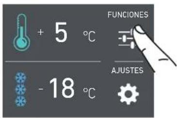+ 5 °C - 18 °C FUNCTIONES AJUSTES