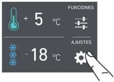 + 5 °C - 18 °C FUNCTIONES AJUSTES