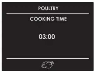 POULTRY COOKING TIME 03:00