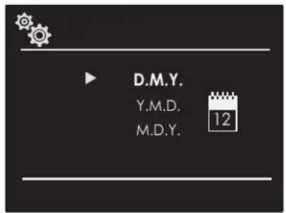 D.M.Y. Y.M.D. M.D.Y. 12