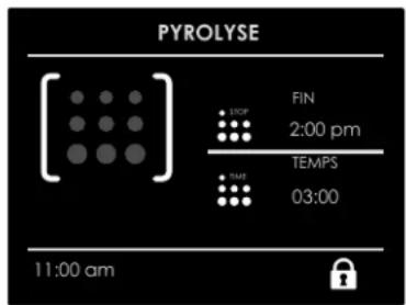 PYROLYSE [ ] FIN 2:00 pm TEMPS 03:00 11:00 am