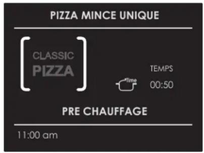PIZZA MINCE UNIQUE CLASSIC PIZZA TEMPS 00:50 PRE CHAUFFAGE 11:00 am