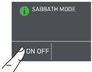 SABBATH MODE ON OFF