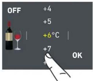 Fulgor Milano F7IBW24O2-L - Modify the temperatures compartment Example: - 2
