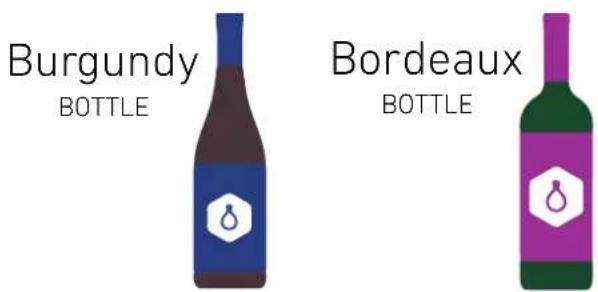 Burgundy BOTTLE Bordeaux BOTTLE