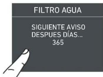 Fulgor Milano F7IFC18O1-R - 5a) Desactivación del filtro del agua - 9