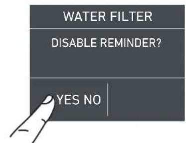 Fulgor Milano F7IFC18O1-R - 5a) Water Filter Deactivation - 8