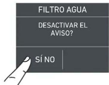 Fulgor Milano F7IFC18O1-R - 5a) Desactivación del filtro del agua - 8