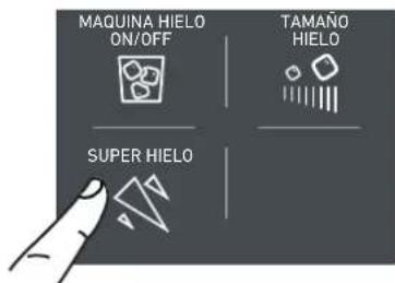 Fulgor Milano F7IFC18O1-R - 4a) Establisher el tiempo del cubito de hielo - Super hielo - 5