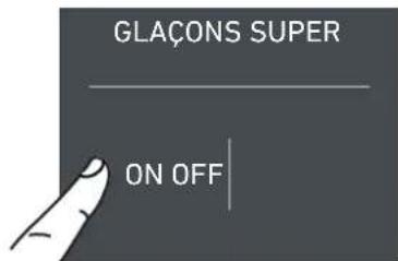 Fulgor Milano F7IFC18O1-R - 4a) Configurer la taille des glaçons - Glaçons Super - 2