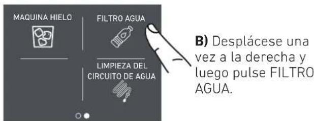Fulgor Milano F7IFC18O1-R - 5a) Desactivación del filtro del agua - 4