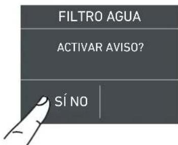 Fulgor Milano F7IFC18O1-R - 5a) Desactivación del filtro del agua - 7