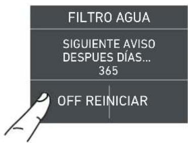 Fulgor Milano F7IFC24O1-R - 5a) Desactivación del filtro del agua - 6