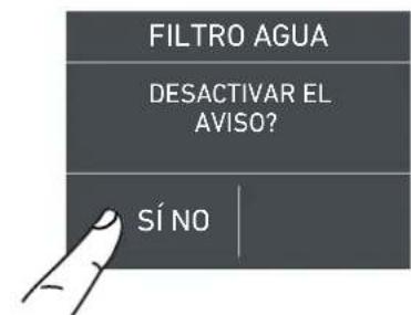 Fulgor Milano F7IFC24O1-R - 5a) Desactivación del filtro del agua - 8