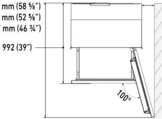 Fulgor Milano F7SRC36S1-L - B Appliance height - 3
