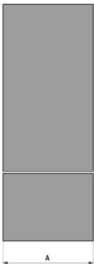 Fulgor Milano F7SRC36S1-L - Panels dimensions: single bottom-drawer - 2