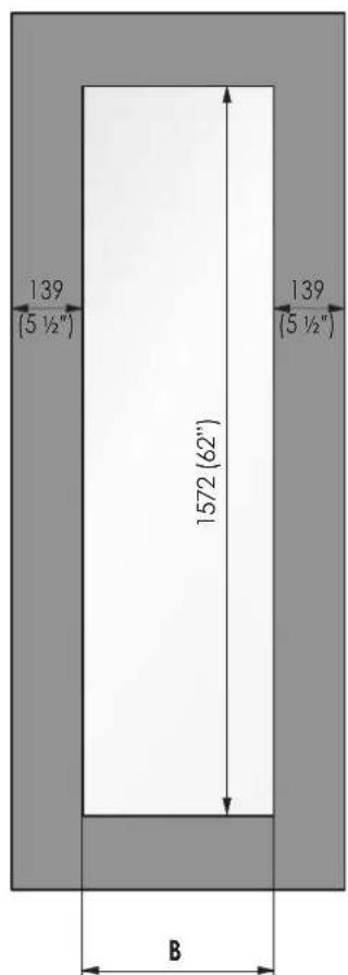 Fulgor Milano F7SRC36S1-L - Panel dimensions column models - 3