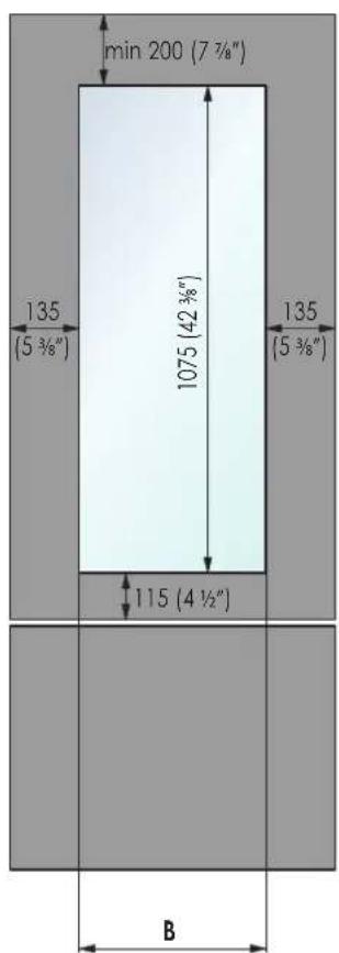 Fulgor Milano F7SRC36S1-L - Panels dimensions: single bottom-drawer - 3