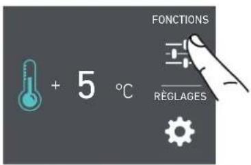 FONCTIONS + 5 °C RÉGLAGES