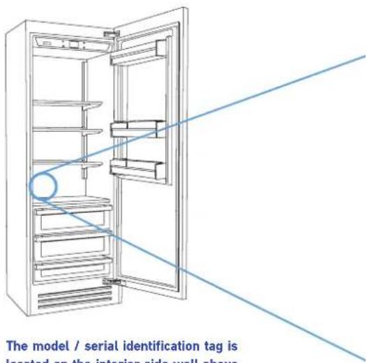 Fulgor Milano F7IRC24O1-L - Model / serial identification - 2