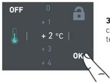 Fulgor Milano F7IRC24O1-L - Para modificar las temperaturas del compartimento - 3
